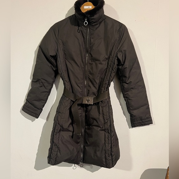 Moncler vintage brown puffer down long coat 00